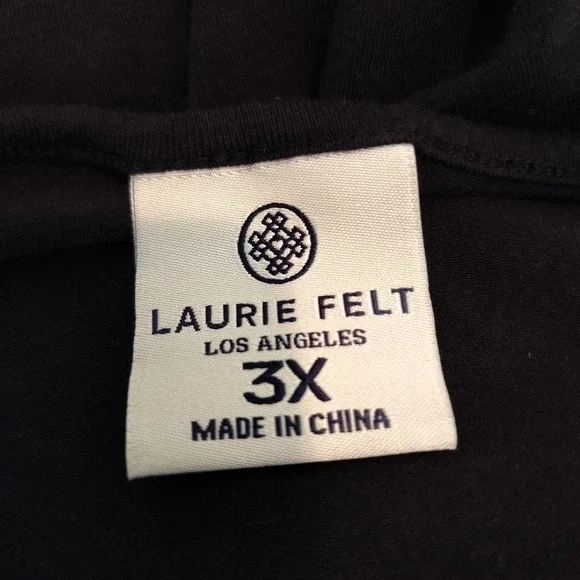 Laurie Felt Top Floral Embroidered Cap Sleeve Tee Black Stretch - Picture 11 of 11